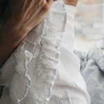 Bath towel WHITE natural - MOO Linen Shop