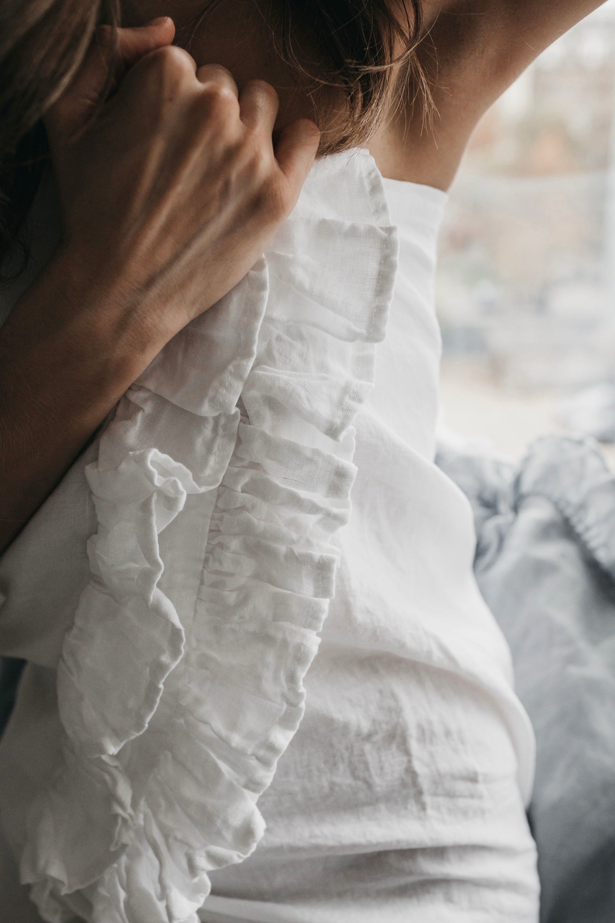 Bath towel WHITE natural - MOO Linen Shop