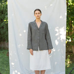 BE YOUNG shirt with pocket grey taupe - MOO Linen Shop