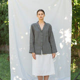 BE YOUNG shirt with pocket grey taupe - MOO Linen Shop