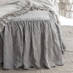Bed skirt dust ruffle white - MOO Linen Shop
