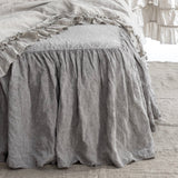 Bed skirt dust ruffle white - MOO Linen Shop