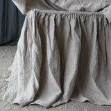 Bed skirt dust ruffle white - MOO Linen Shop