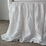 Bed skirt dust ruffle white - MOO Linen Shop