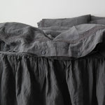 Bed skirt dust ruffle white - MOO Linen Shop