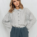 BELLA pants ocean green - MOO Linen Shop