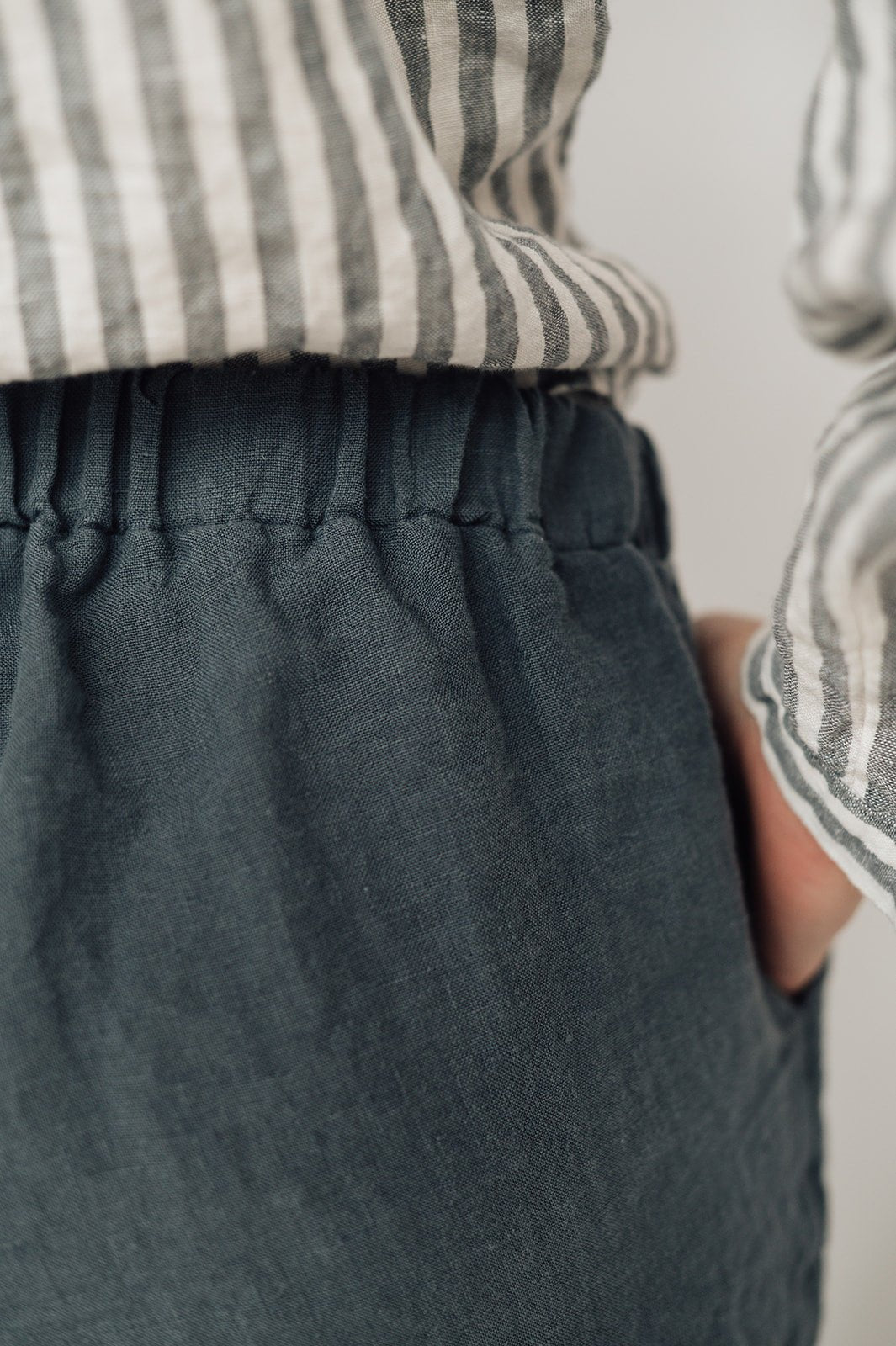 BELLA pants ocean green - MOO Linen Shop