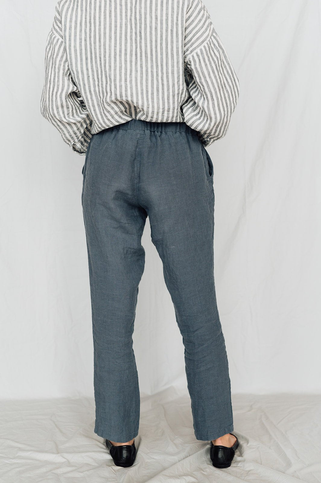 BELLA pants ocean green - MOO Linen Shop