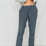 BELLA pants ocean green - MOO Linen Shop