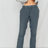 BELLA pants ocean green - MOO Linen Shop