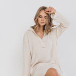 BIANCA tunic dress white - MOO Linen Shop