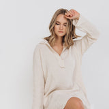 BIANCA tunic dress white - MOO Linen Shop