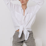 BOYFRIEND oversize linen shirt natural linen - MOO Linen Shop