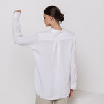 BOYFRIEND oversize linen shirt natural linen - MOO Linen Shop