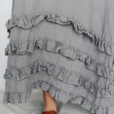 CAROLINE maxi dress natural - MOO Linen Shop