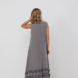 CAROLINE maxi dress natural - MOO Linen Shop