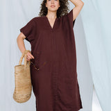 CHIARA long beach dress cream - MOO Linen Shop