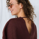 CHIARA long beach dress cream - MOO Linen Shop