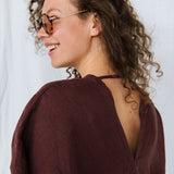 CHIARA long beach dress cream - MOO Linen Shop