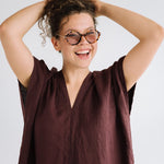 CHIARA long beach dress cream - MOO Linen Shop