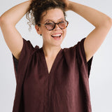 CHIARA long beach dress cream - MOO Linen Shop