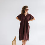 CHIARA long beach dress cream - MOO Linen Shop