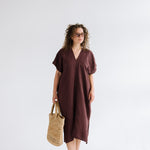 CHIARA long beach dress cream - MOO Linen Shop