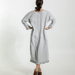 CLAIRE linen dress ebony brown - MOO Linen Shop