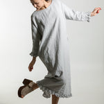 CLAIRE linen dress ebony brown - MOO Linen Shop