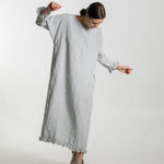 CLAIRE linen dress ebony brown - MOO Linen Shop