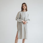 DAINA summer dress white - MOO Linen Shop