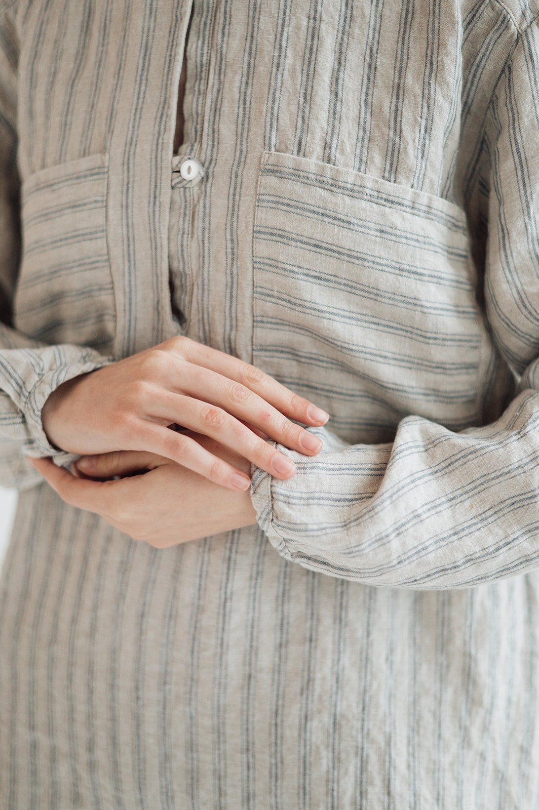 DAINA summer dress white - MOO Linen Shop