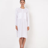 DAINA summer dress white - MOO Linen Shop