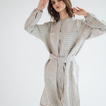 DAINA summer dress white - MOO Linen Shop