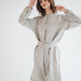 DAINA summer dress white - MOO Linen Shop