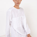 DAINA summer dress white - MOO Linen Shop