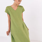 DOR maxi dress white - MOO Linen Shop