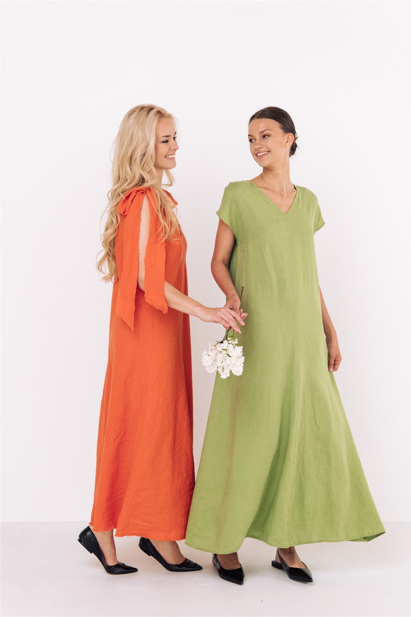 DOR maxi dress white - MOO Linen Shop