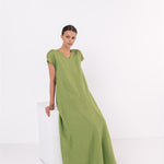 DOR maxi dress white - MOO Linen Shop