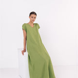 DOR maxi dress white - MOO Linen Shop