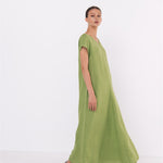 DOR maxi dress charcoal - MOO Linen Shop