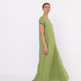 DOR maxi dress charcoal - MOO Linen Shop