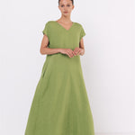 DOR maxi dress white - MOO Linen Shop