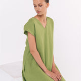 DOR maxi dress white - MOO Linen Shop