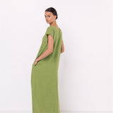 DOR maxi dress white - MOO Linen Shop