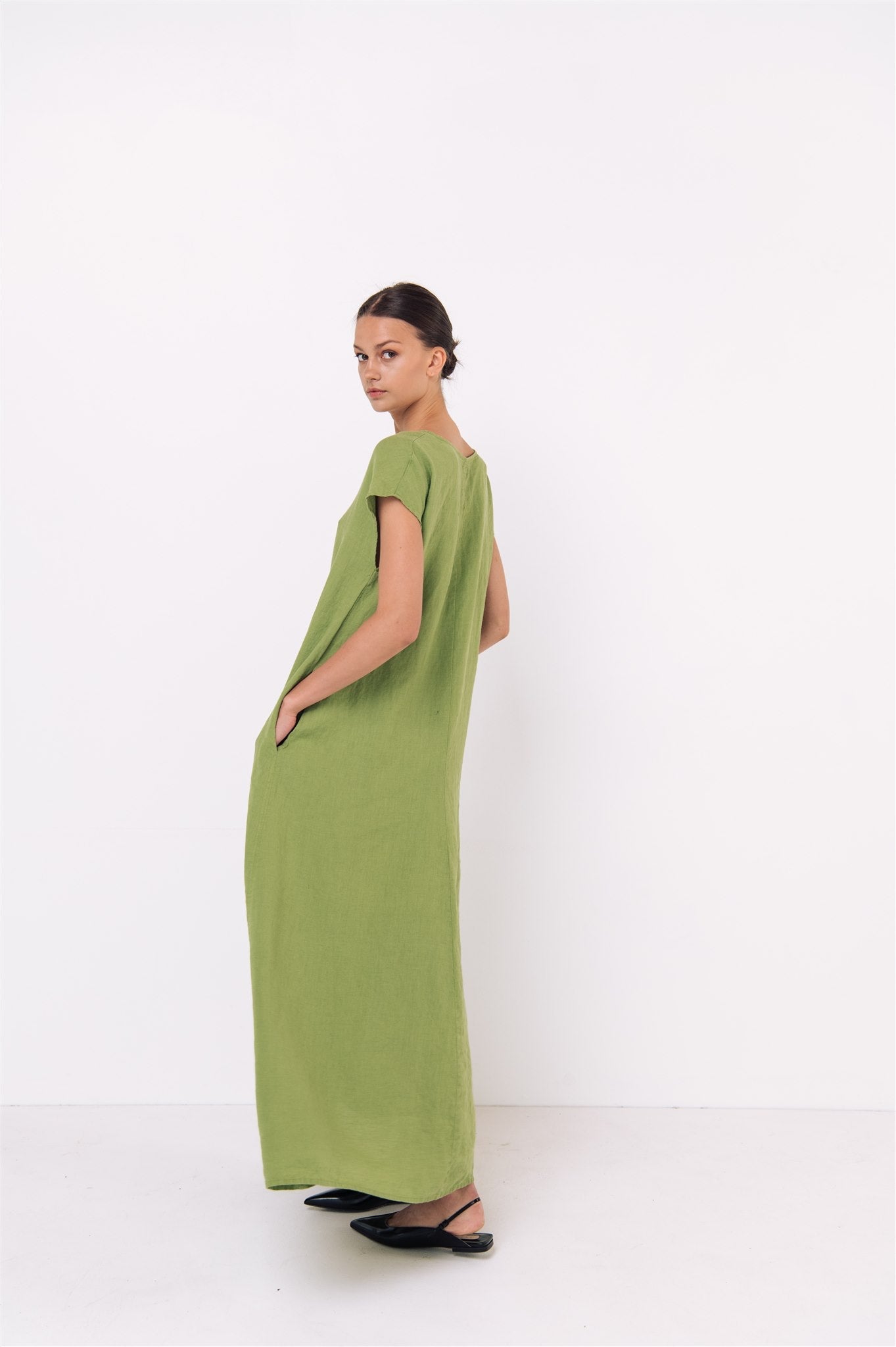 DOR maxi dress white - MOO Linen Shop