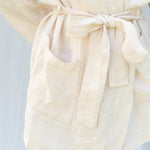 DREAM linen kimono robe cream - MOO Linen Shop