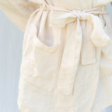 DREAM linen kimono robe cream - MOO Linen Shop