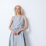 EDEN new linen dress black - MOO Linen Shop