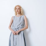 EDEN new linen dress black - MOO Linen Shop